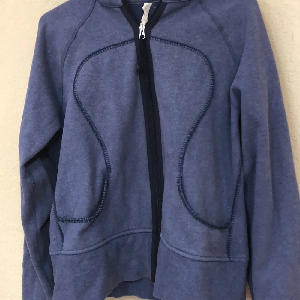 lululemon athletica Navy Zip-Up Hooded Sweatshirt